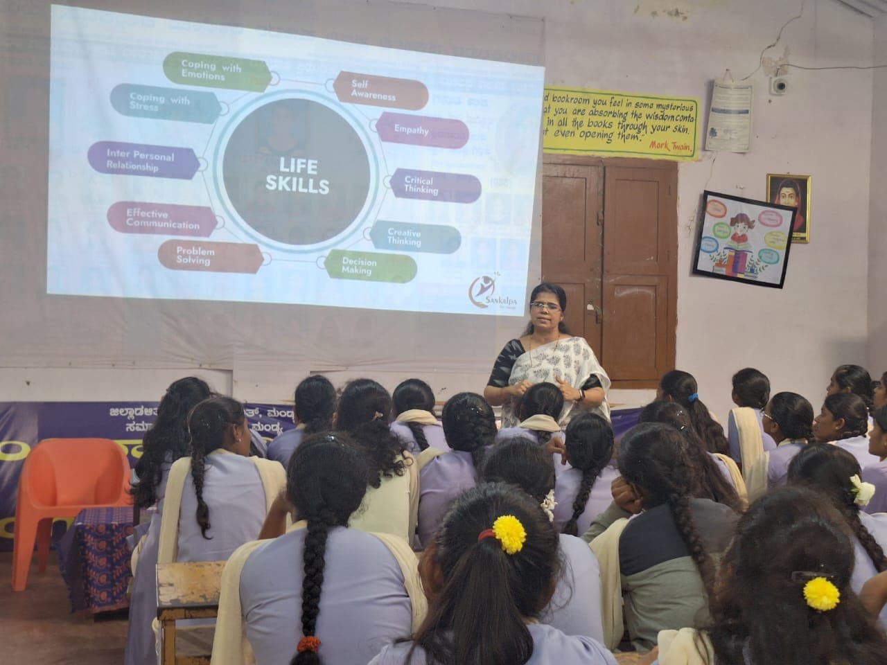 Senior school girls taking part in a college readiness session