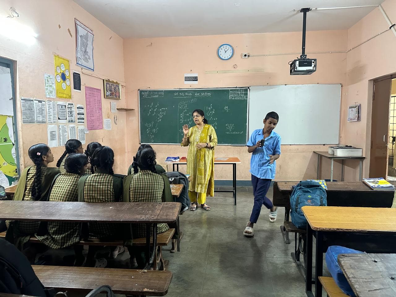 Students attending a session on the importance of education